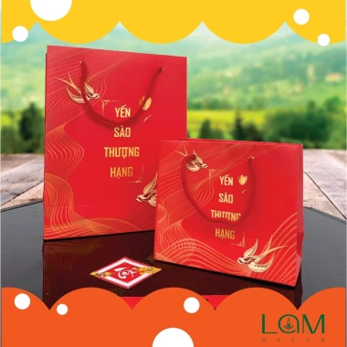 Combo 10 Túi Đựng Hộp Yến Sào 6 Lọ 75g - Cán Màng Mờ Chống Xước, Giấy Dày, Size 39x30x9 và 15x17x8.5 - Giá 49.000đ