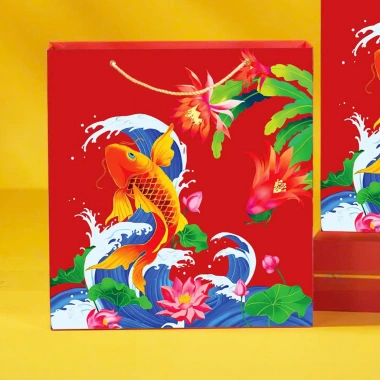 Combo 10 Túi Đựng Quà Tết Giấy I250 Dày Cứng Dây Quai Xách - Túi Tết Đựng Giỏ Quà 120k 5