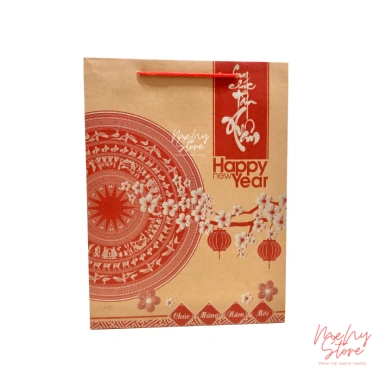 Combo 10 túi đựng quà Tết Kraft, túi xi măng Chúc mừng Năm Mới - 110.000₫ 3