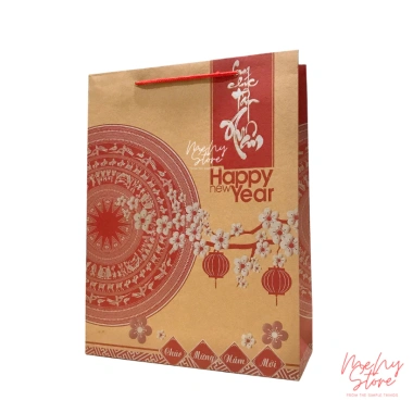 Combo 10 túi đựng quà Tết Kraft, túi xi măng Chúc mừng Năm Mới - 110.000₫ 5