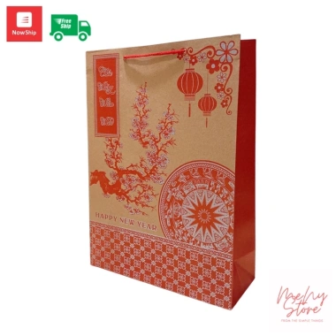 Combo 10 túi đựng quà Tết Kraft, túi xi măng Chúc mừng Năm Mới - 110.000₫ 7