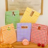 Combo 10 Túi Giấy Đựng Quà Kẻ Karo 22x14x8cm và Sticker Dán Miệng Giá Rẻ 19.800 VND 10