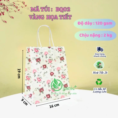 Combo 10 Túi Giấy Kraft Họa Tiết Đa Màu - Túi Đựng Quà Giá 13.900 VNĐ 3
