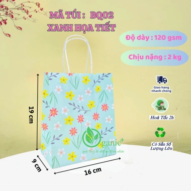 Combo 10 Túi Giấy Kraft Họa Tiết Đa Màu - Túi Đựng Quà Giá 13.900 VNĐ 4