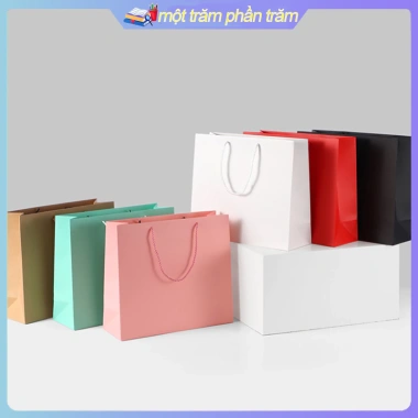 Combo 10 Túi Giấy Kraft Quai Dây Thừng Cao Cấp - Đựng Quà Handmade, Chống Rách, Thân Thiện Môi Trường - 85.000 VND