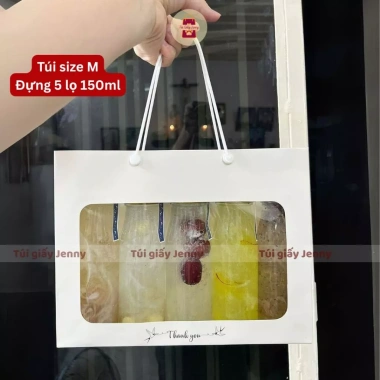 Combo 10 Túi Giấy Mặt Kính Mica Đựng Hũ Yến 70-85ml & 150ml Sang Trọng 83.900 VND 3