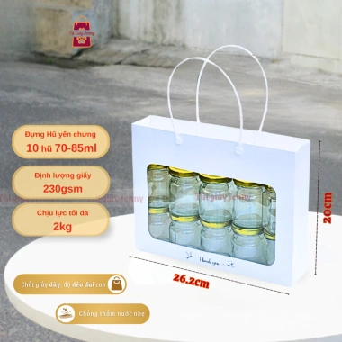 Combo 10 Túi Giấy Mặt Kính Mica Đựng Hũ Yến 70-85ml & 150ml Sang Trọng 83.900 VND 7