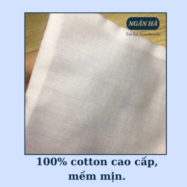 Combo 10 túi lọc trà cotton đa năng Cold Brew Handmade, lọc cà phê, giá 47.500₫