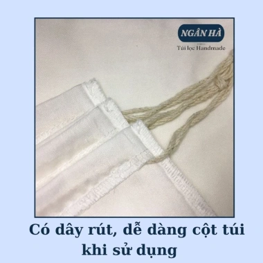 Combo 10 túi lọc trà cotton đa năng Cold Brew Handmade, lọc cà phê, giá 47.500₫
