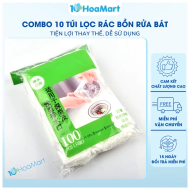 Combo 10 Túi Lưới Lọc Rác Bồn Rửa Chén Bát - Bảo Vệ, Dễ Thay, Giá 46.000₫