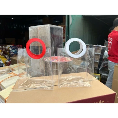 Combo 10 Túi Quai Da Trong Suốt Size 28-25-15 - Túi Xách Giỏ Quà HOT 2.025 Giá 63.000 VNĐ 9