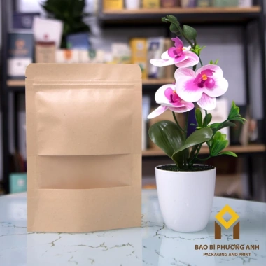 Combo 10 Túi Zip Giấy Kraft Nâu 15x22 - Siêu Rẻ 12.000đ Bao Bì Phương Anh