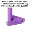 Combo 10 Viên Pin sạc CY 18.650 3.7V 2.200mAh - Pin Lithium cho Micro, Loa Kéo, Đèn Pin, Quạt Mini, Giá chỉ 70.000 VND