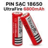 Combo 10 Viên Pin sạc UltraFire 18.650 4.2V 6.800mAh - Siêu bền cho Đèn Pin, Micro, Loa, Quạt Mini, Giá chỉ 70.000 VND