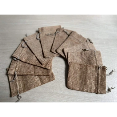 Combo 10 Vỏ túi thơm, túi vải dây rút đựng hạt cà phê, treo ô tô, hoa khô- 25.000đ 2