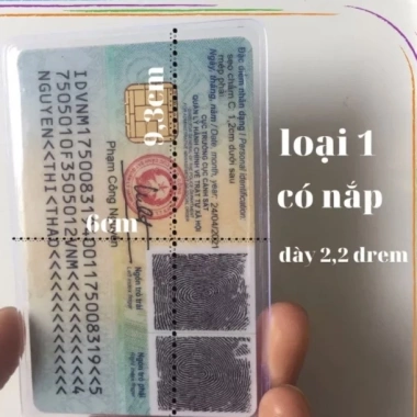 Combo 100 200 Vỏ bọc căn cước, thẻ tín dụng trong suốt có nắp bảo vệ, chống xước chip CCCD ATM - Giá 140.000 VND