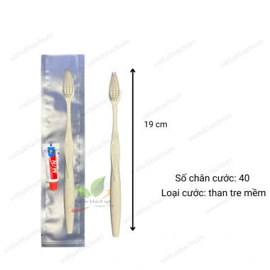 Combo 100 Bàn Chải Đánh Răng Bột Bắp Đút Túi Nhôm Tiện Lợi Dành Cho Khách Sạn Homestay Villa Giá 179.000 VND