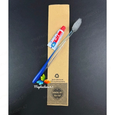 Combo 100 Bàn Chải Kem Đánh Răng Khách Sạn, Đồ Tiêu Hao, Túi Kraft Giá 95.000₫