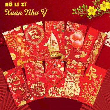 Combo 100 Bao Lì Xì Truyền Thống Bính Ngọ 2.026 - Nhiều Mẫu Đẹp Ưu Đãi 21.728 VND 2