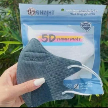 Combo 100 chiếc Khẩu Trang 5D Thịnh Phát – Kháng khuẩn, Chống nắng, bụi, UV 5