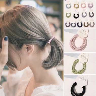 Combo 100 chun buộc tóc thun cột trơn đa màu - Giá chỉ 20.000đ, ưu đãi cho nàng