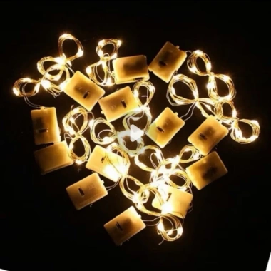 Combo 100 dây đèn LED đom đóm 3 chế độ 1-3m, pin vàng, 7 màu - Bán sỉ giá ưu đãi