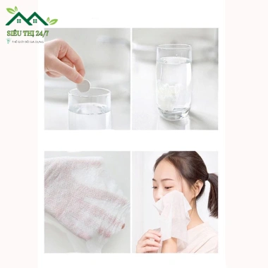 Combo 100 Khăn Giấy Nén Du Lịch Hình Viên Kẹo 88.005 Siêu Thị 24/7 Giá Ưu Đãi 79.999₫