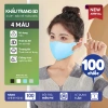 Combo 100 khẩu trang 5D 3 lớp ôm mặt, dễ thở, kháng khuẩn, quai mềm – 49.000đ
