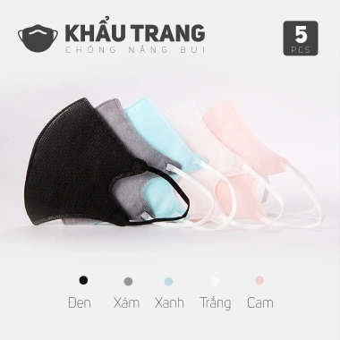 Combo 100 khẩu trang 5D 3 lớp ôm mặt, dễ thở, kháng khuẩn, quai mềm – 49.000đ 2