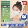 Combo 100 khẩu trang 5D 3 lớp ôm mặt, dễ thở, kháng khuẩn, quai mềm – 49.000đ 10