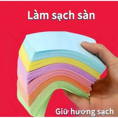 Combo 100 miếng Giấy Lau Sàn Hòa Tan Khử Khuẩn Đa Năng Diệt Dầu Mỡ Giá 29.999 VND