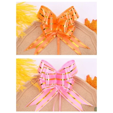 Combo 100 nơ rút đa màu 5cm-3cm-1.8cm-1.2cm - Phụ kiện handmade trang trí giỏ quà Tết, giá chỉ 40.000₫