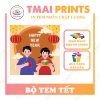Combo 100 tem Tết - Dán Quà Dưa Hấu, Lọ Hạt, Bánh Chưng Hình Vuông chỉ 65.000₫ 2