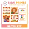 Combo 100 tem Tết - Dán Quà Dưa Hấu, Lọ Hạt, Bánh Chưng Hình Vuông chỉ 65.000₫ 5
