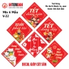Combo 100 Tem Tết V-22 VINH LIEN 6 mẫu - Dán lò hạt, quà Tết, dưa hấu, bánh chưng - Giá chỉ 60k