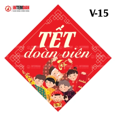 Combo 100 Tem Tết V-22 VINH LIEN 6 mẫu - Dán lò hạt, quà Tết, dưa hấu, bánh chưng - Giá chỉ 60k