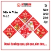 Combo 100 Tem Tết V-22 VINH LIEN 6 mẫu - Dán lò hạt, quà Tết, dưa hấu, bánh chưng - Giá chỉ 60k 8