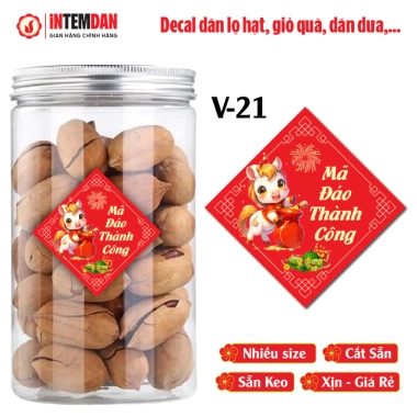 Combo 100 Tem Tết Vinh Liên - Nhiều Size, Dán Lọ Hạt, Giỏ Quà Tết, Dưa Hấu - Giá ưu đãi 60.000
