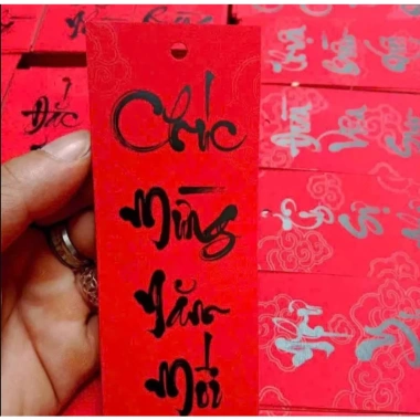 Combo 100 thẻ treo thư pháp - Trang trí nhà, cafe, nhà hàng, lễ tết, giá 18.750₫ 9