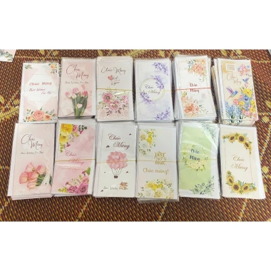 Combo 100 Thiệp Chúc Mừng 20/10 20/11 8/3 Phong Bao Trắng Giá Rẻ 22.5k Giảm 20%