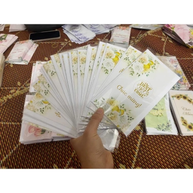 Combo 100 Thiệp Chúc Mừng 20/10 20/11 8/3 Phong Bao Trắng Giá Rẻ 22.5k Giảm 20%