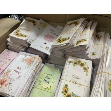 Combo 100 Thiệp Chúc Mừng 20/10 20/11 8/3 Phong Bao Trắng Giá Rẻ 22.5k Giảm 20%