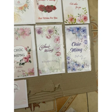 Combo 100 thiệp chúc mừng + phong bì cho 20/10, 20/11, 14/2, 8/3 - Giá chỉ 51.000₫