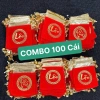 Combo 100 Túi Gấm Nhung Phúc Lộc Đỏ May Mắn 7x9cm Phong Thuỷ Giá ưu đãi 71.020₫