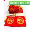 Combo 100 Túi Gấm Nhung Phúc Lộc Đỏ May Mắn 7x9cm Phong Thuỷ Giá ưu đãi 71.020₫ 3