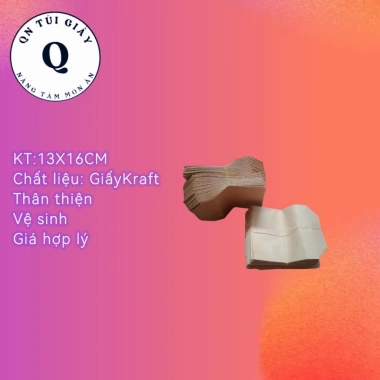 Combo 100 túi giấy kraft 13x16 cm - Túi xi măng, đựng thực phẩm, giá chỉ 26.460 VND 5