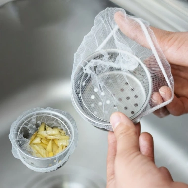 Combo 100 Túi Lọc Rác Bồn Rửa - Giá 10.000đ, Túi Lưới và Bọc Đựng Có Chun