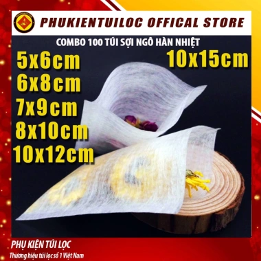 Combo 100 Túi Lọc Trà, Cà Phê, Thảo Dược - Sợi Ngô Nhập Khẩu Hàn Nhiệt, Đa Kích Thước, Giá 39.000đ