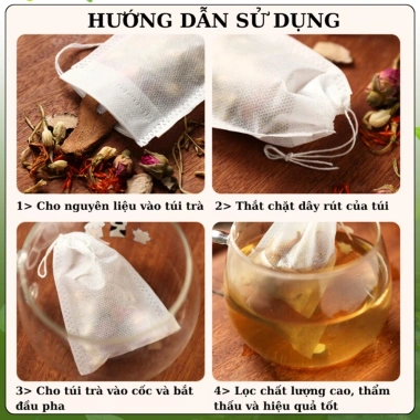 Combo 100 Túi Lọc Trà, Cafe, Thảo Dược Đa Kích Thước - Công Nghệ Mới PHUKIENTUILOC - 13.000 VND