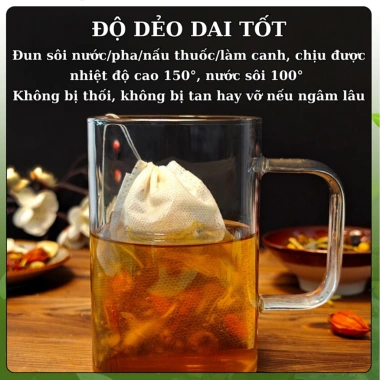 Combo 100 Túi Lọc Trà, Cafe, Thảo Dược Đa Kích Thước - Công Nghệ Mới PHUKIENTUILOC - 13.000 VND